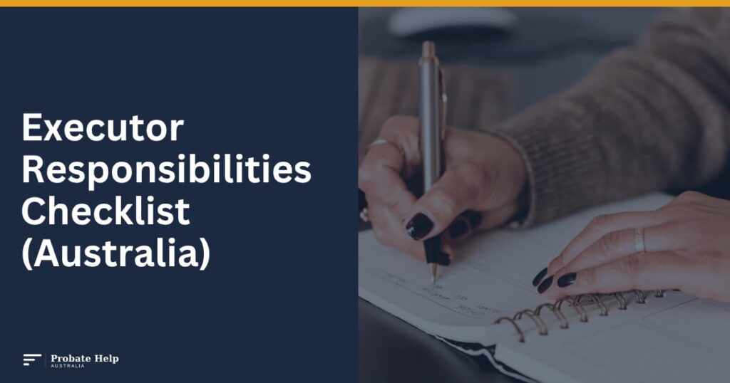 Executor Responsibilities Checklist